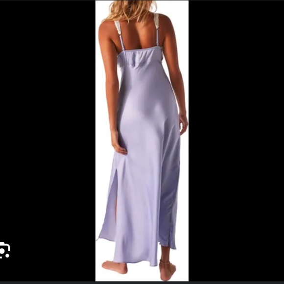 FP Free People Intimatley Country Side Lace Nightgown Lavender Purple Lilac XS - Picture 2 of 8